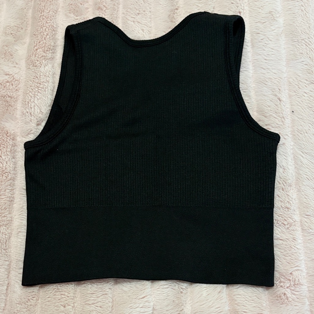 Others Follow Black Ribbed Tank Top